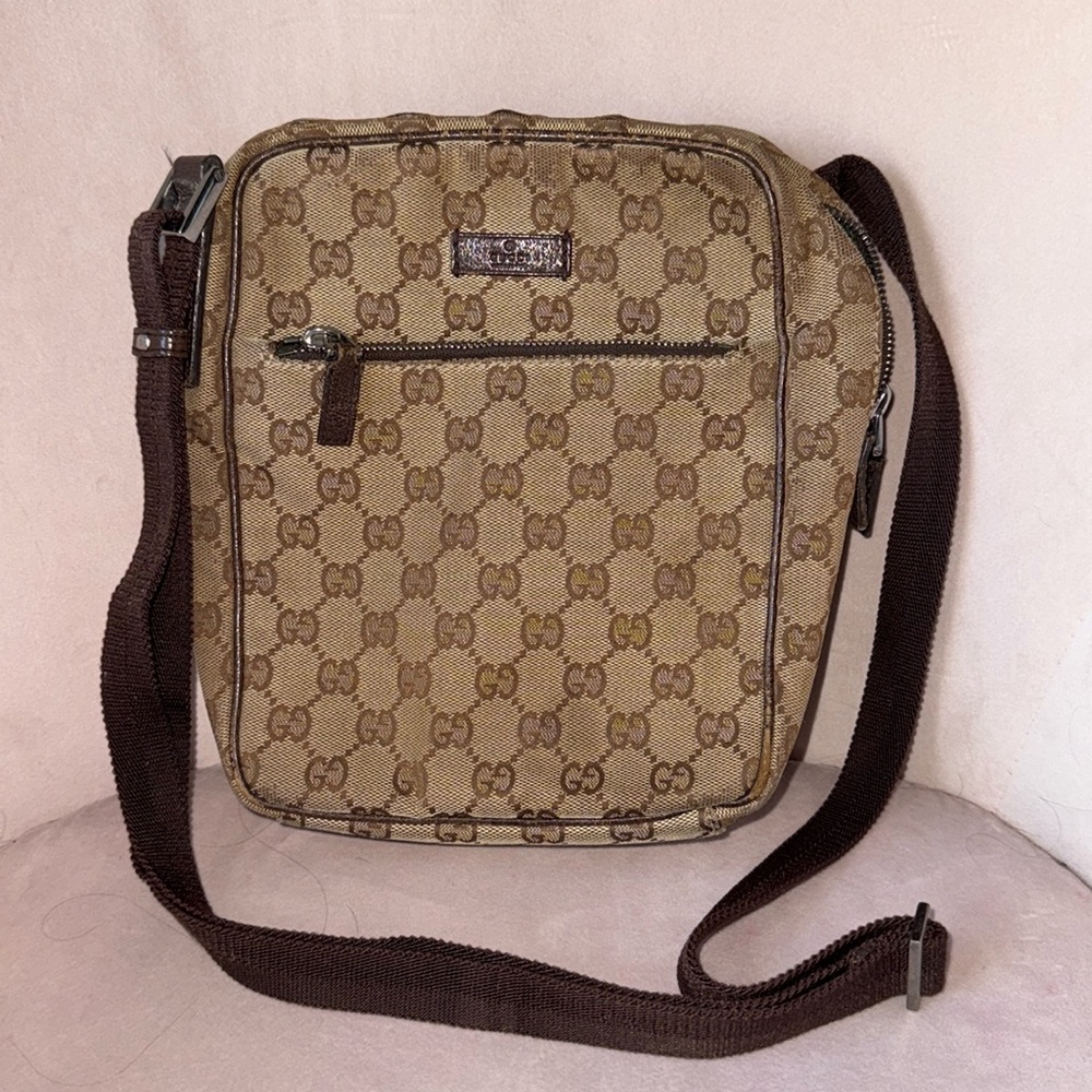 Authentic Gucci Crossbody- 9" H 8" W & 3" D